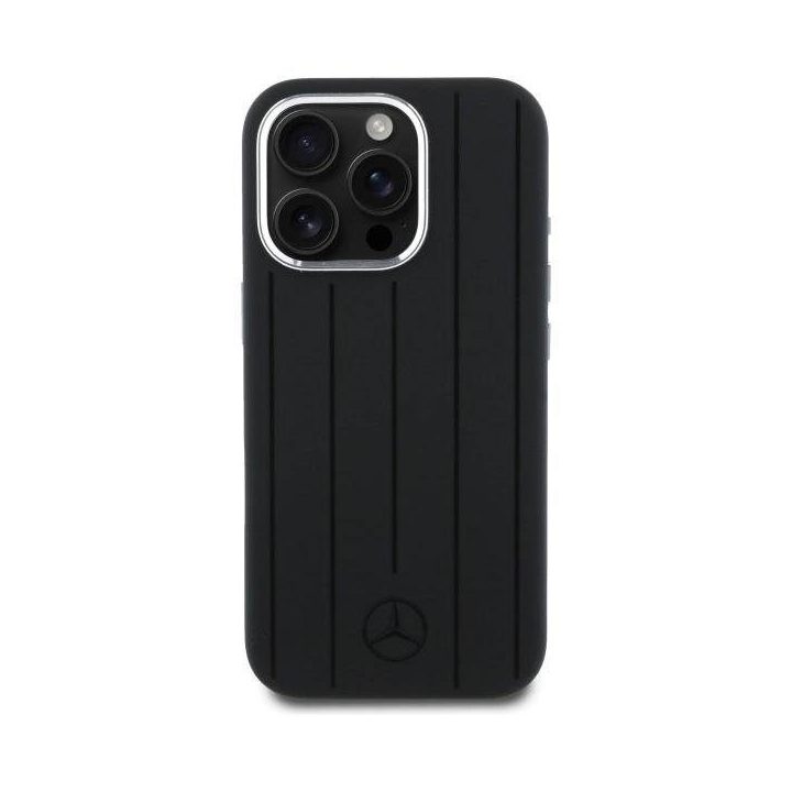 Mercedes“ silikoninis su magnetiniu užsegimu MagSafe“ telefono dėklas iPhone 16 Pro Max“ – juodos spalvos
