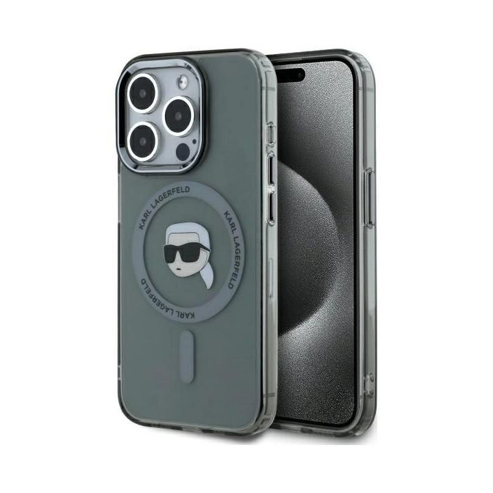 iPhone 15 Pro Max 6.7 juodas/juodas kietas dėklas