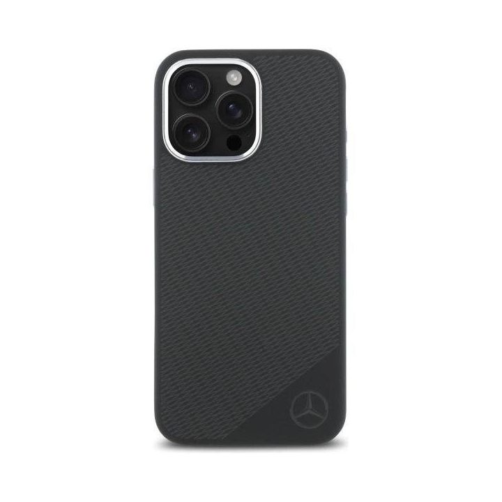 Mercedes“ iPhone 16 Pro“ 6,3 col. juodas/juodas kietas dėklas