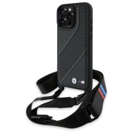 BMW M Edition Carbon Strap & Strap dėklas iPhone 16 Pro Max - Juodas