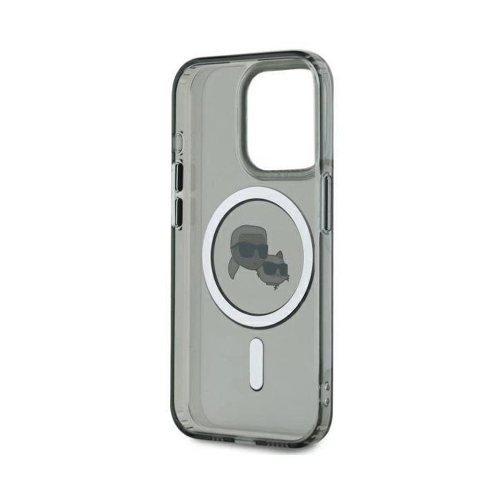 iPhone 15 Pro 6.1 juodas/juodas standus dėklas
