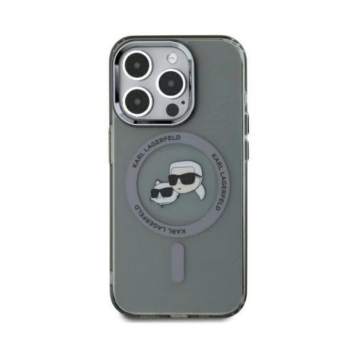 iPhone 15 Pro 6.1 juodas/juodas standus dėklas