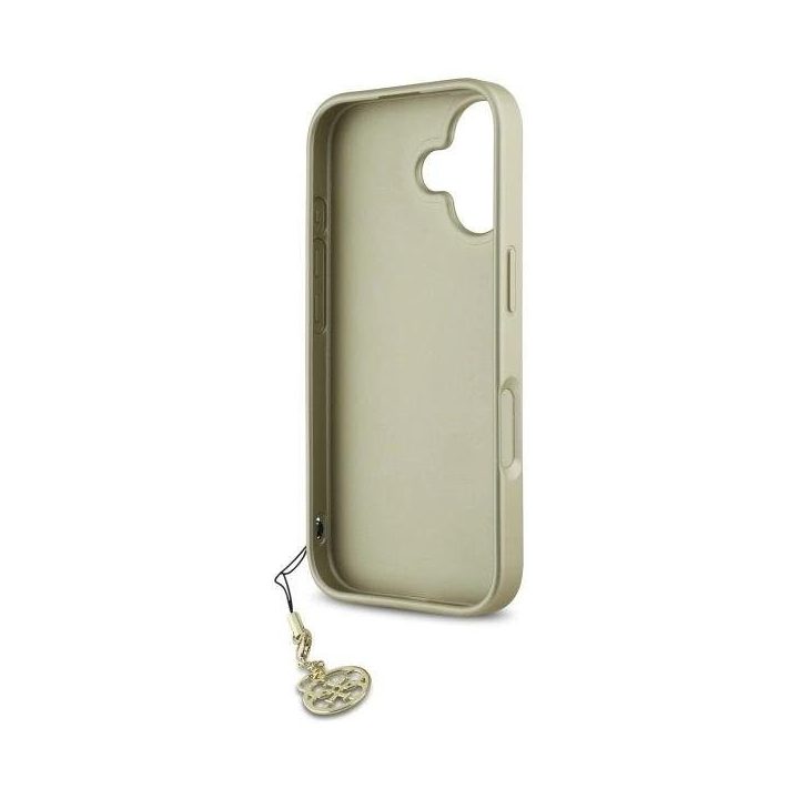 Guess 4G Charms Collection dėklas iPhone 16 telefonui - juodas