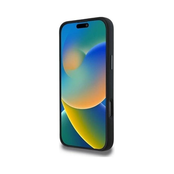 BMW silikono dėklas su MagSafe juostele viduryje iPhone 16 Pro Max“ – juodas