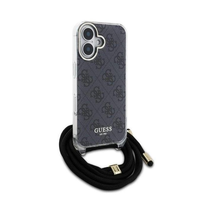 Guess Crossbody Cord 4G Print Case for iPhone 16 - Juoda