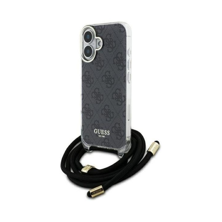 Guess Crossbody Cord 4G Print Case for iPhone 16 - Juoda