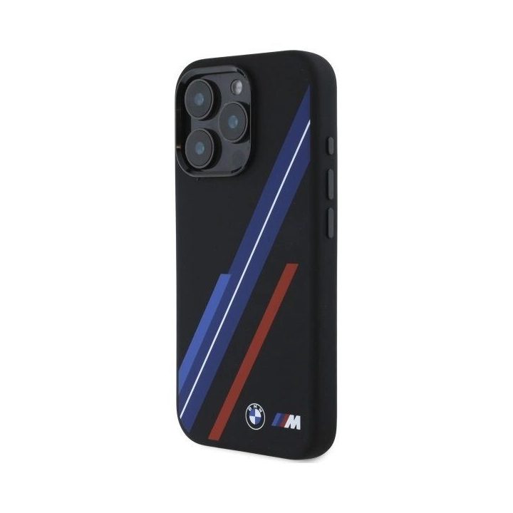 BMW Silicone Random Lines“ MagSafe“ dėklas iPhone 16 Pro Max“ – juodas