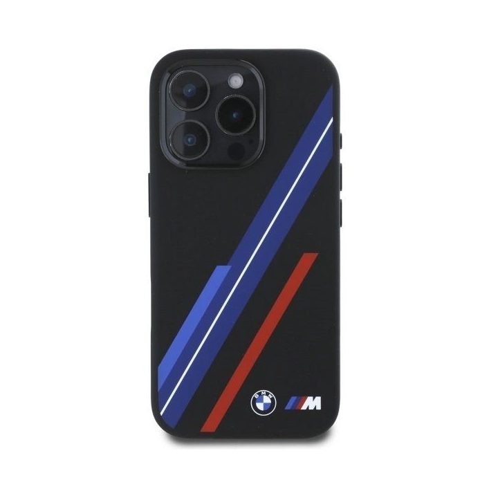 BMW Silicone Random Lines“ MagSafe“ dėklas iPhone 16 Pro Max“ – juodas