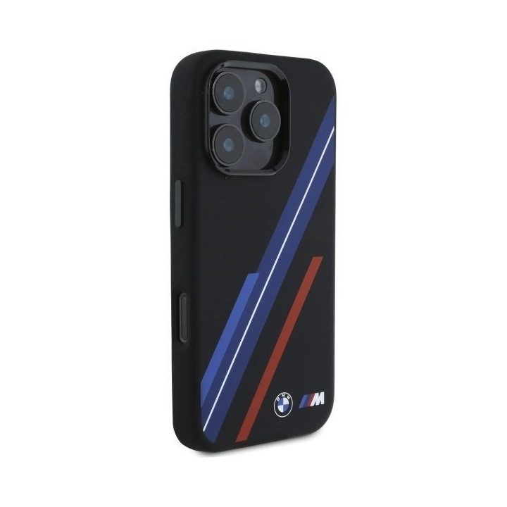 BMW Silicone Random Lines“ MagSafe“ dėklas iPhone 16 Pro Max“ – juodas