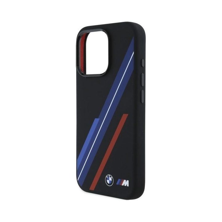 BMW Silicone Random Lines“ MagSafe“ dėklas iPhone 16 Pro Max“ – juodas