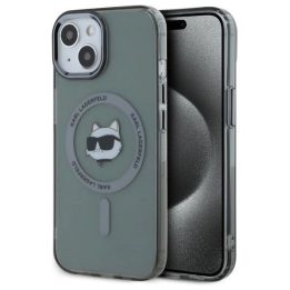 iPhone 15 6,1 juoda/juoda standus dėklas
