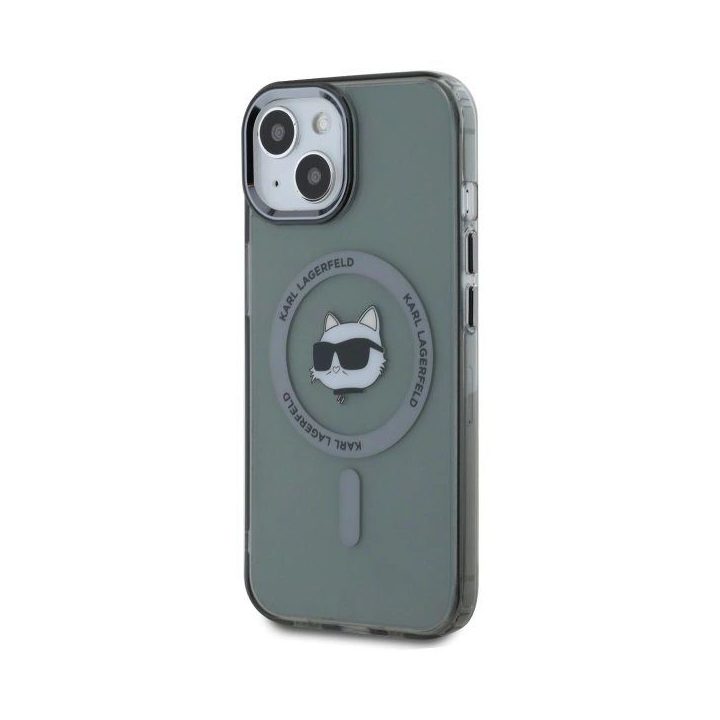 iPhone 15 6,1 juoda/juoda standus dėklas
