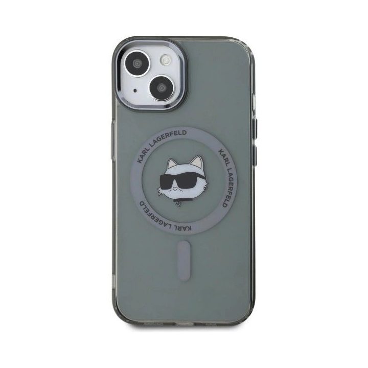 iPhone 15 6,1 juoda/juoda standus dėklas