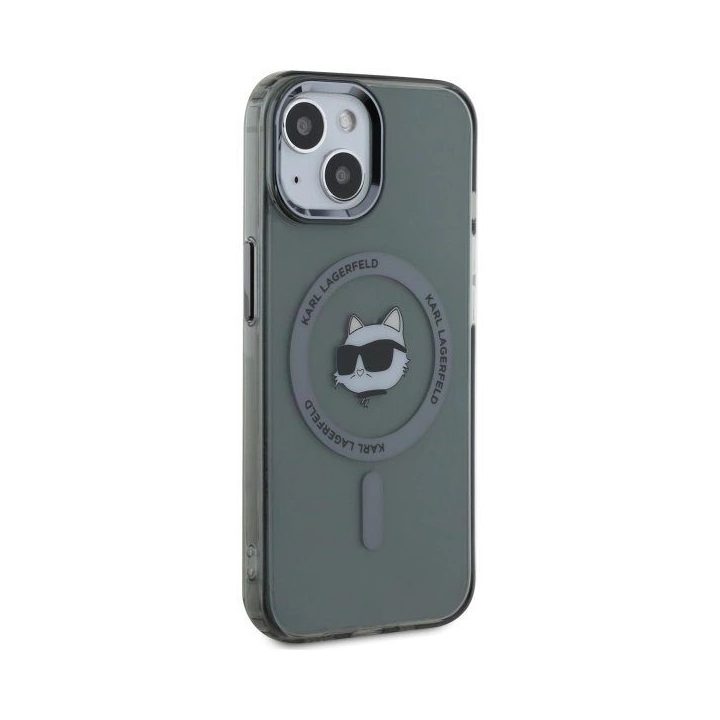 iPhone 15 6,1 juoda/juoda standus dėklas
