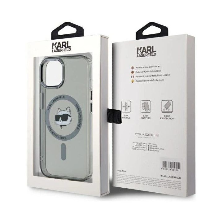 iPhone 15 6,1 juoda/juoda standus dėklas