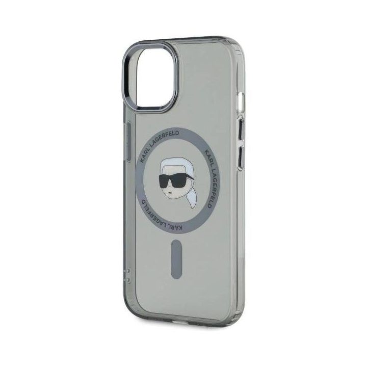 dėklas iPhone 15 6.1“ juoda/juoda kietas dėklas IML
