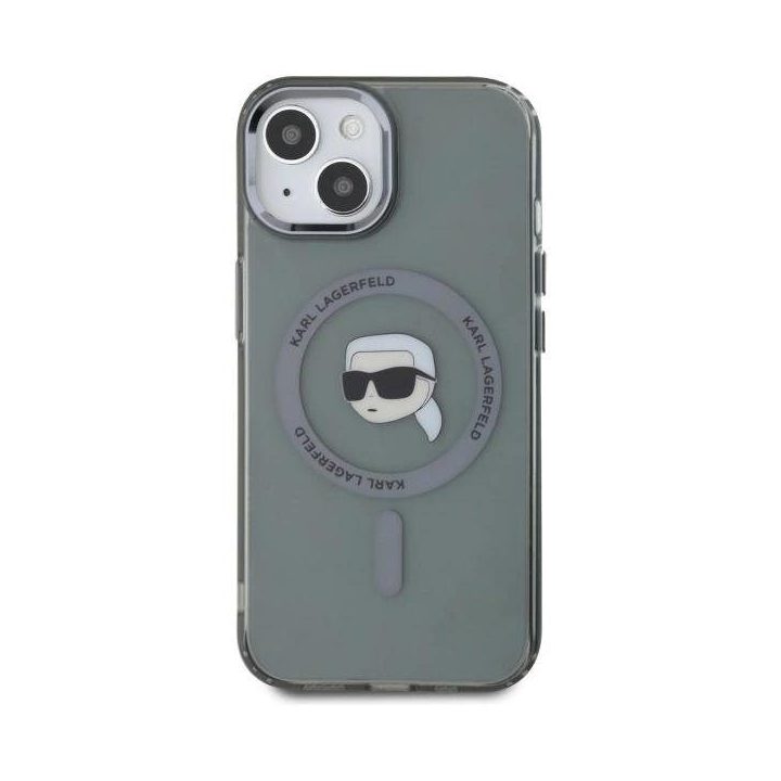 dėklas iPhone 15 6.1“ juoda/juoda kietas dėklas IML