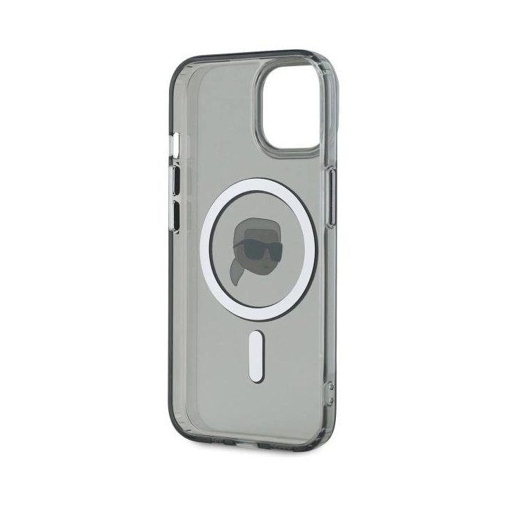 dėklas iPhone 15 6.1“ juoda/juoda kietas dėklas IML