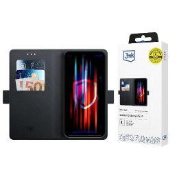Samsung Galaxy A55 5G“ piniginės tipo dėklas – juodos spalvos