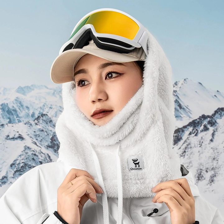 Slidinėjimo balaklava Arctic Velvet, dydis L – balta