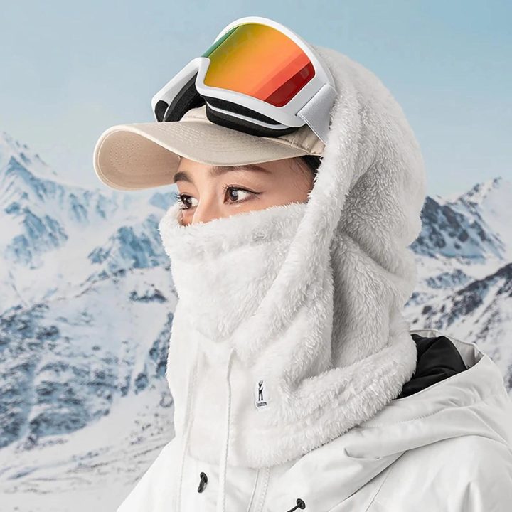 Slidinėjimo balaklava Arctic Velvet, dydis L – balta
