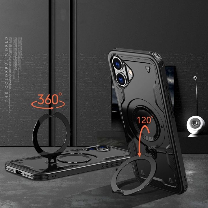 dėklas skirtas iPhone 16“ – juoda spalva
