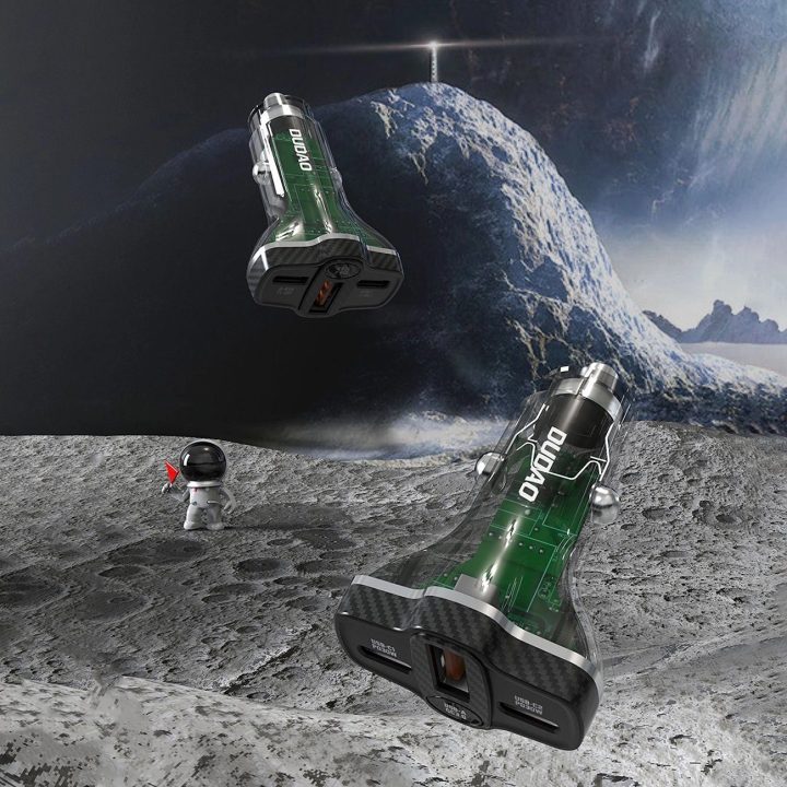 78W automobilio įkroviklis USB A QC - Juodas