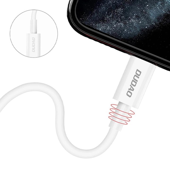 USB-C - Lightning PD 20 W“ 1 m ilgio baltas kabelis