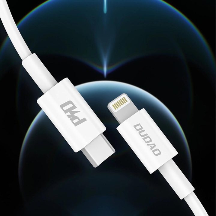 USB-C - Lightning PD 20 W“ 1 m ilgio baltas kabelis