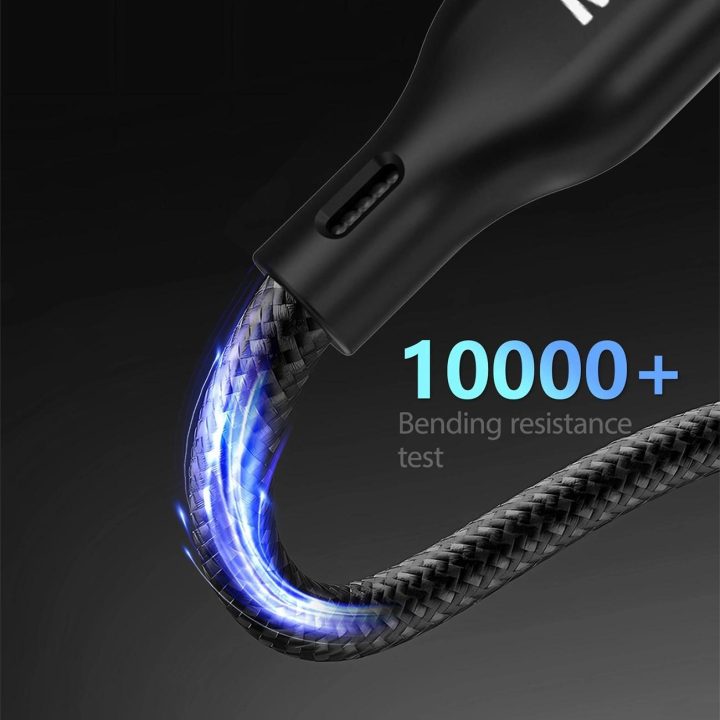 Apple Watch A12Max+ PD 100W 3in1 įkroviklis: USB-C Lightning“ 1,2 m - juodas