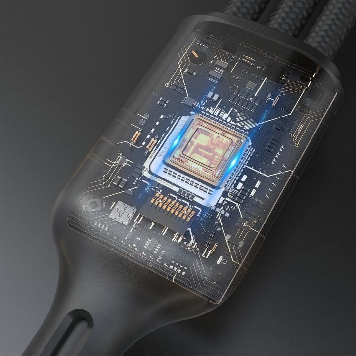 Apple Watch A12Max+ PD 100W 3in1 įkroviklis: USB-C Lightning“ 1,2 m - juodas