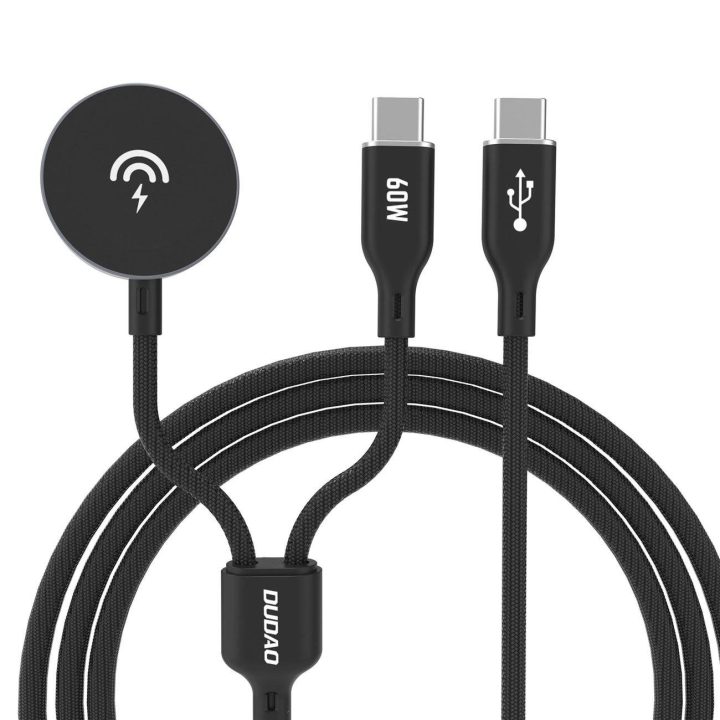 2 viename įkroviklis Apple Watch / USB-C - juodas