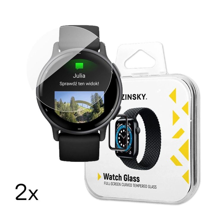 grūdintas stiklas su visais klijais Garmin Vivoactive 5“ (2 vnt.)