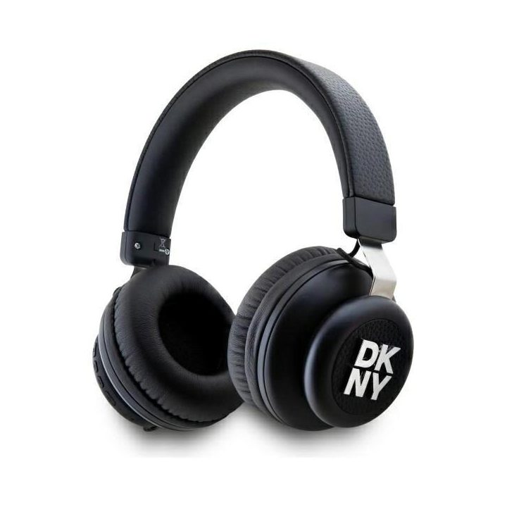 DKNY Metal Logo Bluetooth“ ausinės su galvos juosta – juodos