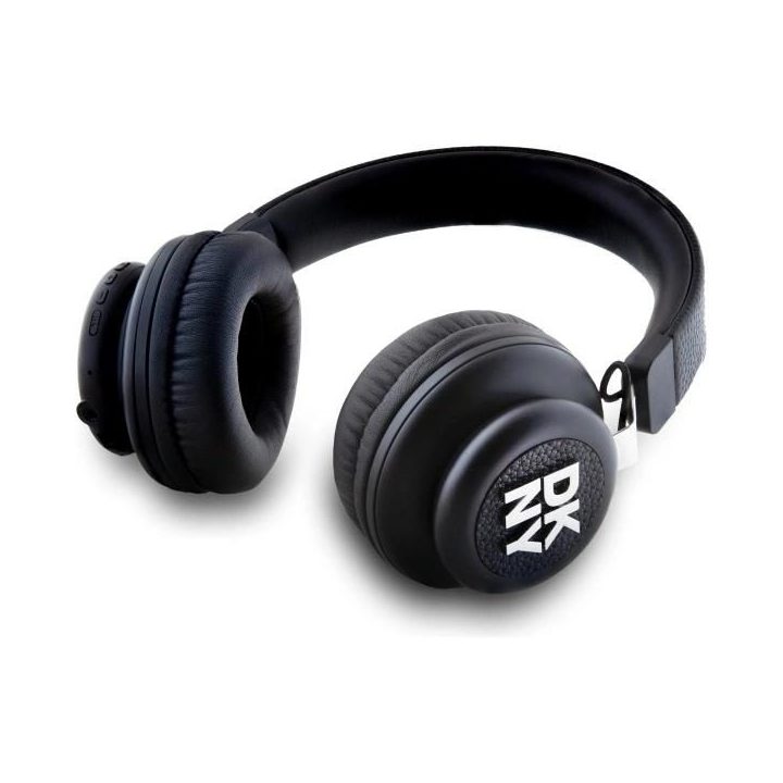 DKNY Metal Logo Bluetooth“ ausinės su galvos juosta – juodos