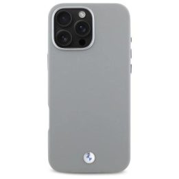 BMW ženklo pilnas metalinis MagSafe“ dėklas iPhone 16 Pro Max“ - pilkos spalvos