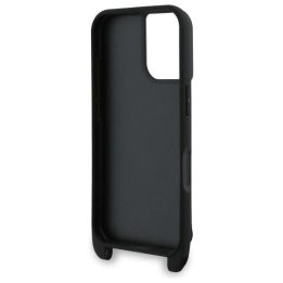 Karl Lagerfeld Saffiano Karl&Choupette Metalinė Pin CBDY Dirželis iPhone 16 Dėkl - Juodai