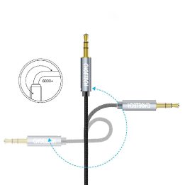 AUX002“ laidas mini lizdas 3,5 mm (vyr.) / mini lizdas 3,5 mm (vyr.) 1,2 m – juodas