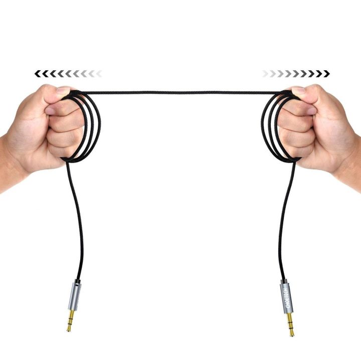 AUX002“ laidas mini lizdas 3,5 mm (vyr.) / mini lizdas 3,5 mm (vyr.) 1,2 m – juodas