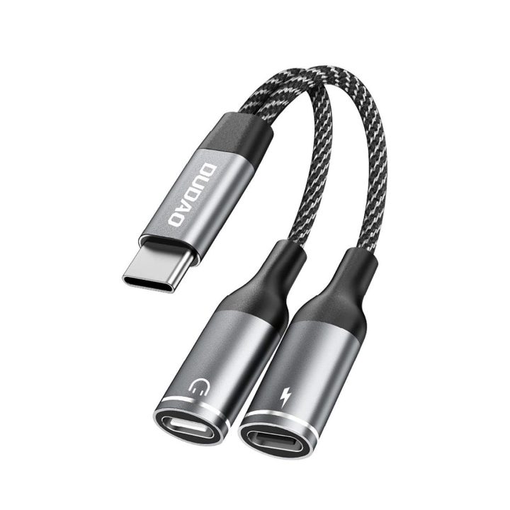 2in1 USB-C adapteris – pilkas