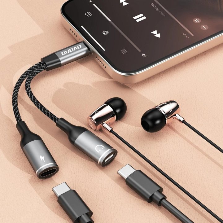 2in1 USB-C adapteris – pilkas