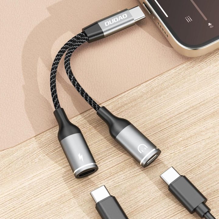 2in1 USB-C adapteris – pilkas