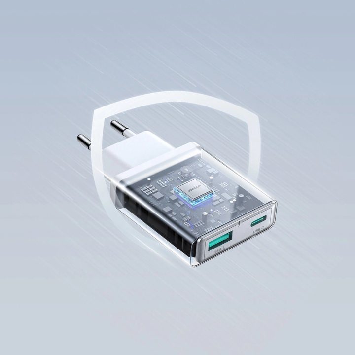 20 W USB C labai plonas sieninis įkroviklis – baltas