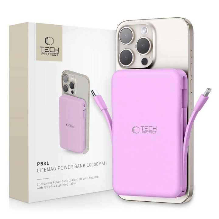 MagSafe 10000mAH nešiojama baterija – violetinė