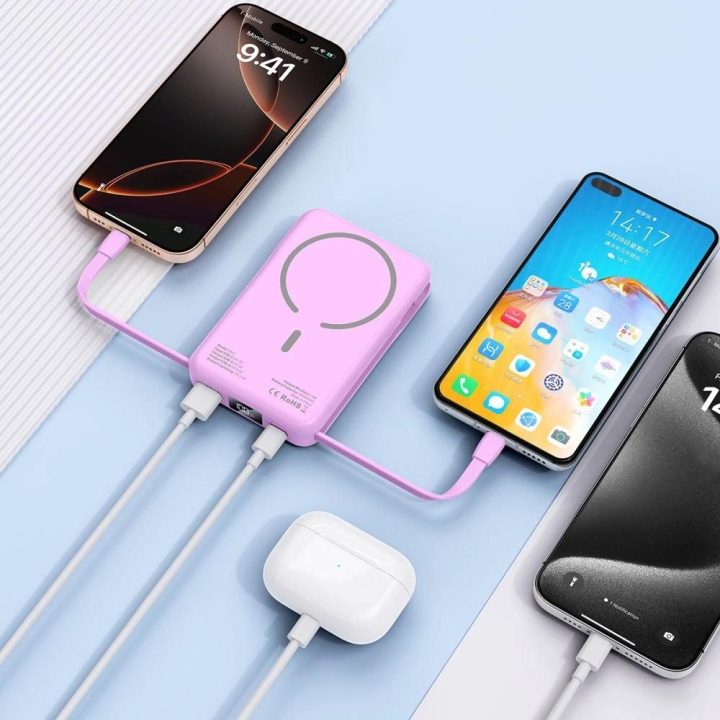 MagSafe 10000mAH nešiojama baterija – violetinė