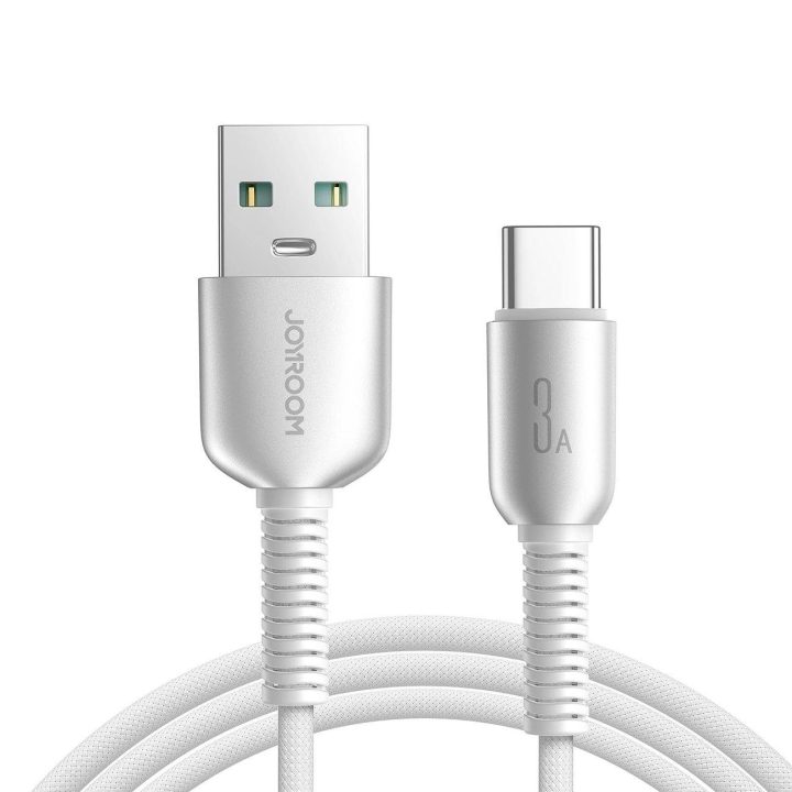 3A USB C laidas 1,2 m – pilkos spalvos