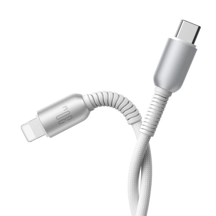 30 W USB-C – Lightning“ kabelis, 1,2 m, pilkas