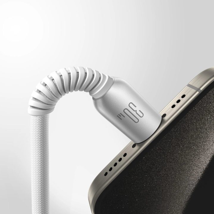 30 W USB-C – Lightning“ kabelis, 1,2 m, pilkas
