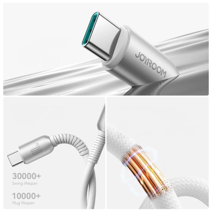 60W USB C laidas 1.2m - pilka