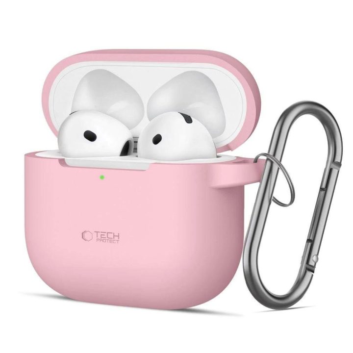 Silikoninis kabliukas su dėklu AirPods 4 - Rožinė